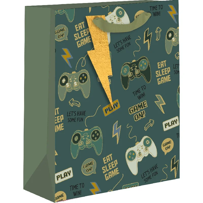 Hand - painted ceramic shopping and gift bags for artisanal giftsVideo Games Medium Gift Bag Hand - painted ceramic shopping and gift bags for artisanal giftsVideo Games Medium Gift Bag