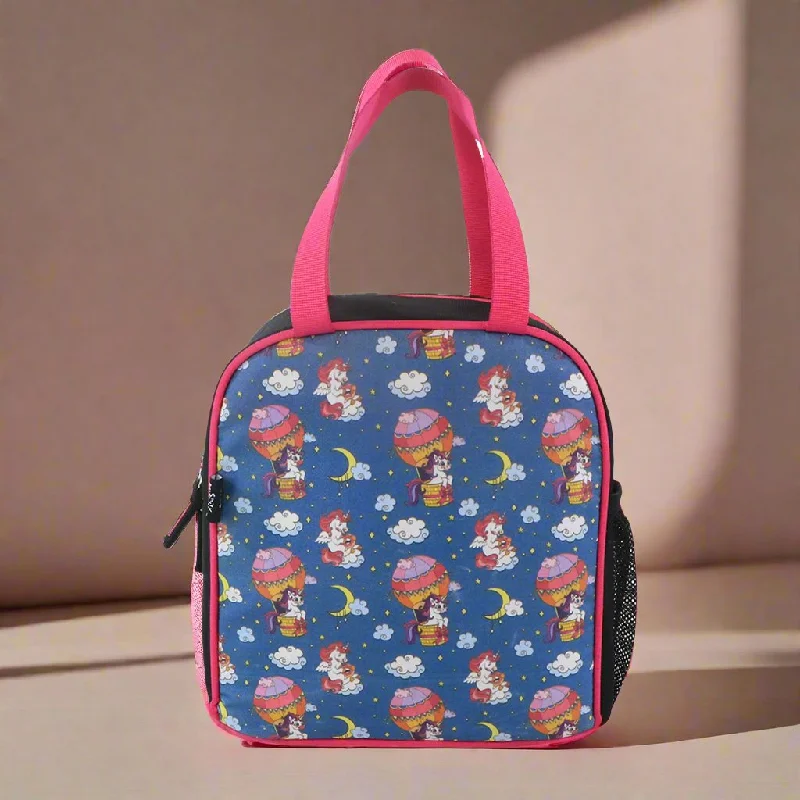 Lunch bags with a magnetic closure for quick and easy accessSmily kiddos joy lunch bag- Unicorn Theme - Teal Blue Lunch bags with a magnetic closure for quick and easy accessSmily kiddos joy lunch bag- Unicorn Theme - Teal Blue