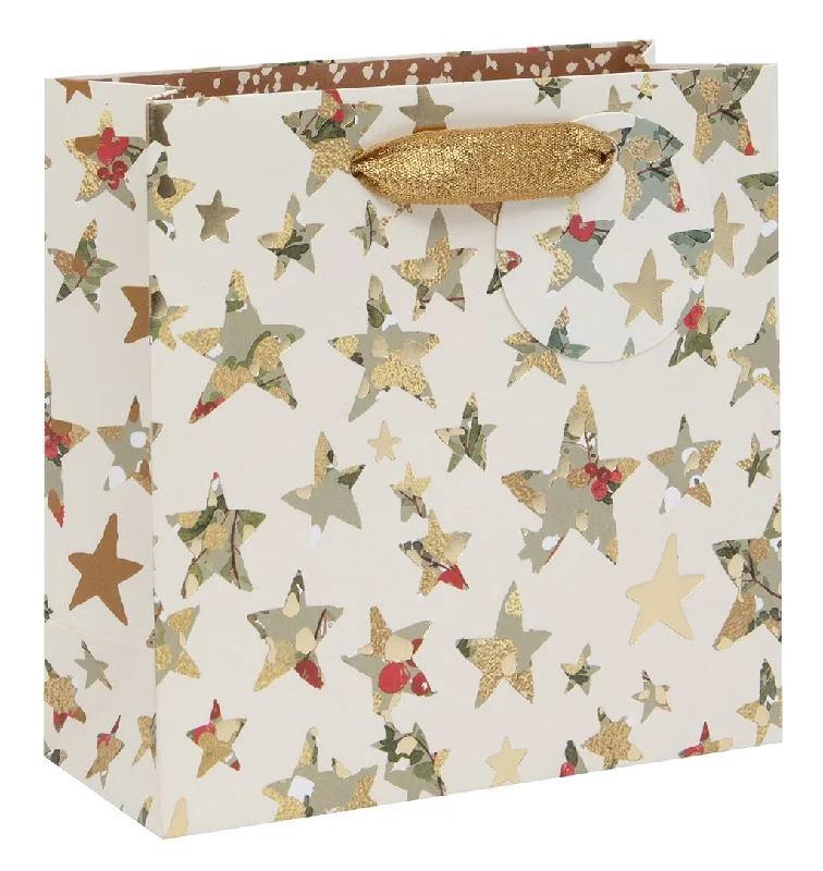 Quilted shopping and gift bags with a soft texture for delicate giftsChristmas Gift Bag - Small Stars Quilted shopping and gift bags with a soft texture for delicate giftsChristmas Gift Bag - Small Stars