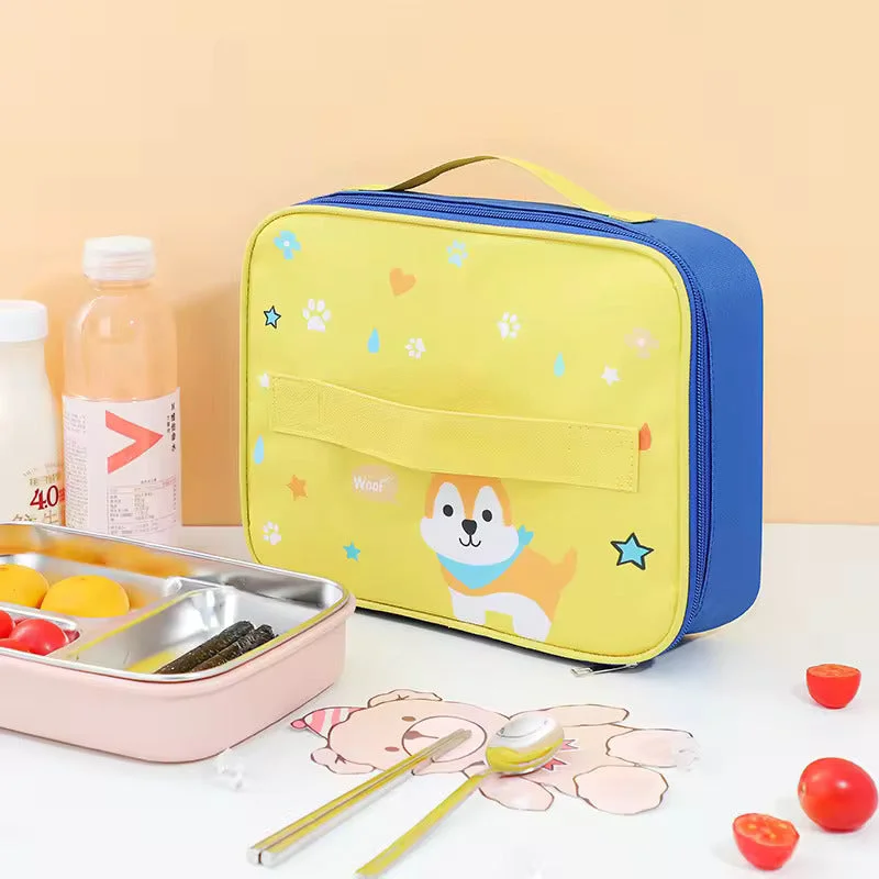 Minimalist lunch bags with a sleek black color for modern consumersCartoon Dog Design Square Lunch Bag for Kids Minimalist lunch bags with a sleek black color for modern consumersCartoon Dog Design Square Lunch Bag for Kids