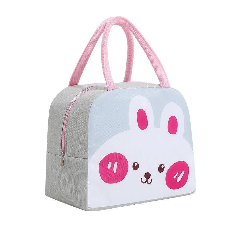 Lunch bags with a magnetic closure for quick and easy accessAluminum foil thick thermal insulation bag for kids (white rabbit) 1 pc Lunch bags with a magnetic closure for quick and easy accessAluminum foil thick thermal insulation bag for kids (white rabbit) 1 pc