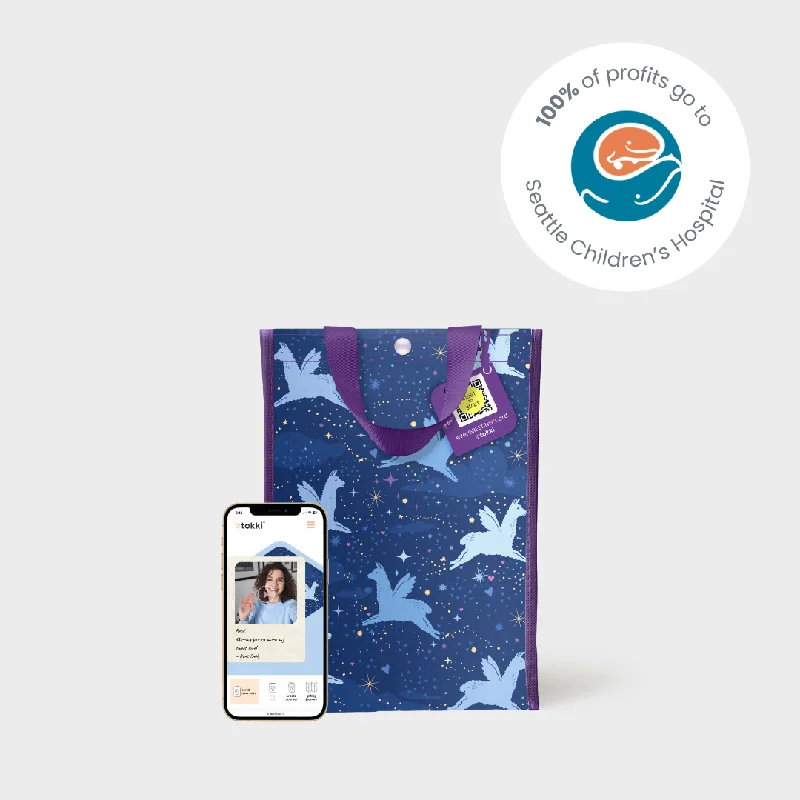 Large - capacity plastic shopping and gift bags with reinforced handles for bulk purchasesSoar | Medium | Reusable Gift Bag + QR Greeting Card Large - capacity plastic shopping and gift bags with reinforced handles for bulk purchasesSoar | Medium | Reusable Gift Bag + QR Greeting Card