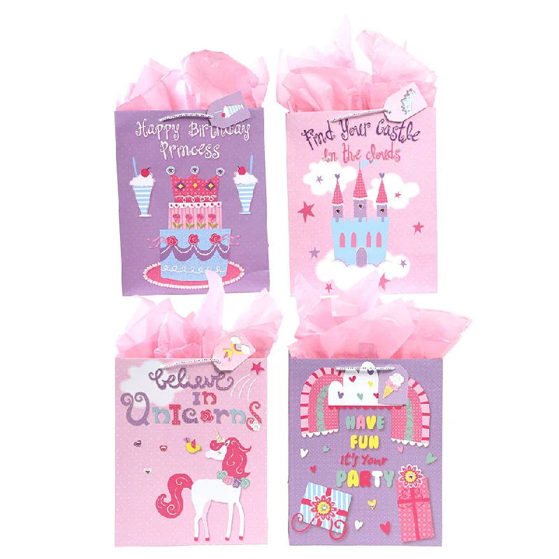 Sparkly sequined shopping and gift bags for glamorous eventsLarge Unicorn Party Bag, W/Gems, 4 Designs Sparkly sequined shopping and gift bags for glamorous eventsLarge Unicorn Party Bag, W/Gems, 4 Designs