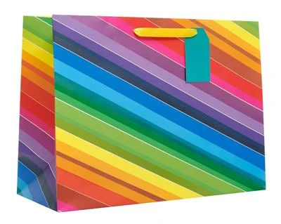Monogrammed shopping and gift bags with personalized initials for a unique touchGift Bag Xlarge - Bright Rainbow Monogrammed shopping and gift bags with personalized initials for a unique touchGift Bag Xlarge - Bright Rainbow