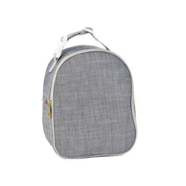 Lunch bags with a separate compartment for drinks and utensilsGray Chambray Lunchbox Lunch bags with a separate compartment for drinks and utensilsGray Chambray Lunchbox