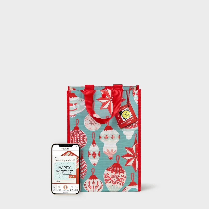 Miniature shopping and gift bags made of satin for small trinkets and jewelryOrnaments | Medium | Reusable Gift Bag + QR Greeting Card Miniature shopping and gift bags made of satin for small trinkets and jewelryOrnaments | Medium | Reusable Gift Bag + QR Greeting Card
