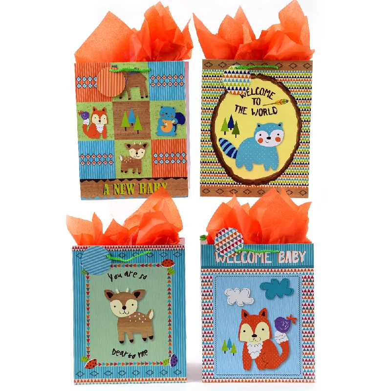 Cartoon - themed paper shopping and gift bags for kids' presentsExtra Large Forest Friends Printed Bag, 4 Designs Cartoon - themed paper shopping and gift bags for kids' presentsExtra Large Forest Friends Printed Bag, 4 Designs
