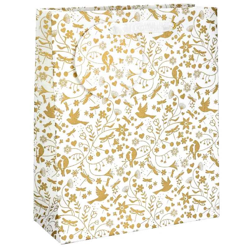 Quilted shopping and gift bags with a soft texture for delicate giftsLove Birds Large Gift Bag Quilted shopping and gift bags with a soft texture for delicate giftsLove Birds Large Gift Bag