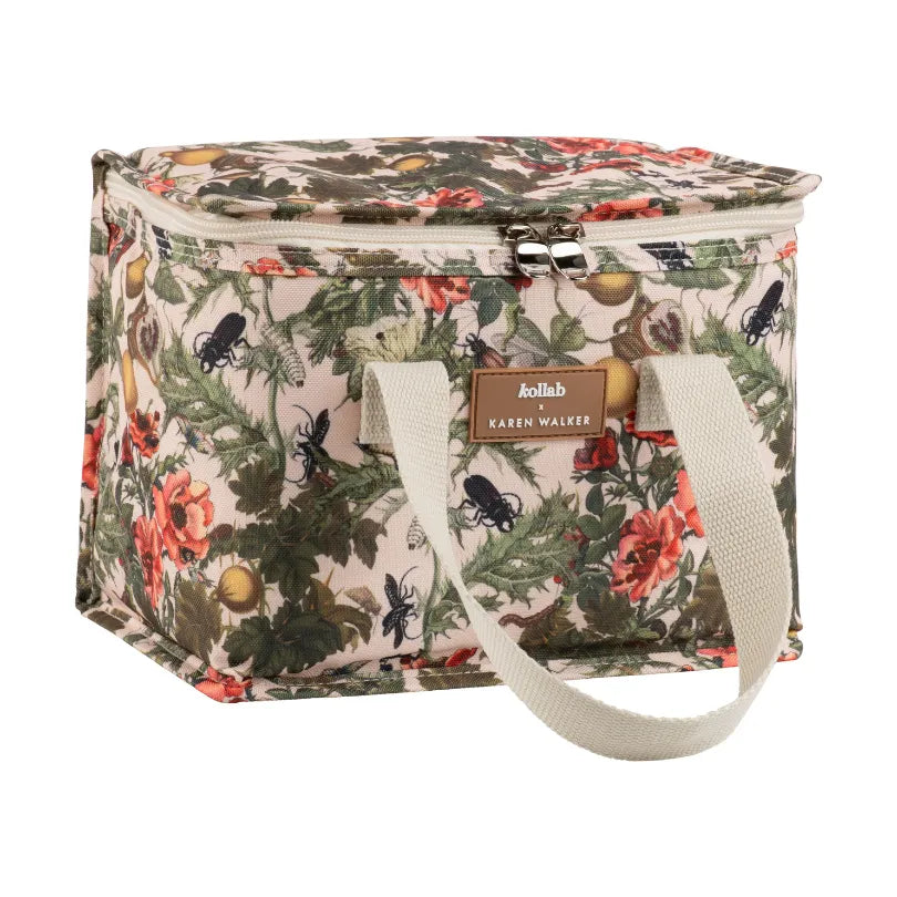 Leather lunch bags with a vintage look and brass hardware for business lunchesKaren Walker Lunch Box