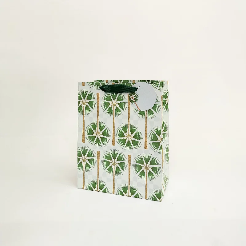 Hand - painted ceramic shopping and gift bags for artisanal giftsFan Palm Medium Gift Bags Hand - painted ceramic shopping and gift bags for artisanal giftsFan Palm Medium Gift Bags