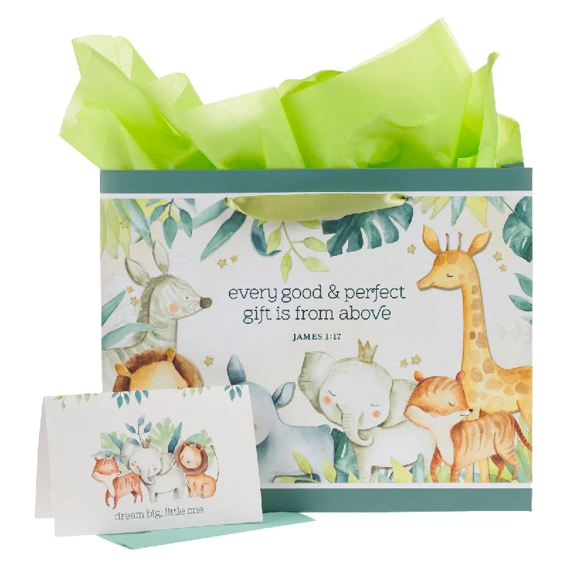 Eco - friendly bamboo shopping and gift bags for sustainable giftingEvery Good & Perfect Gift Is From Above Large Landscape Gift Bag With Card - James 1:17 Eco - friendly bamboo shopping and gift bags for sustainable giftingEvery Good & Perfect Gift Is From Above Large Landscape Gift Bag With Card - James 1:17