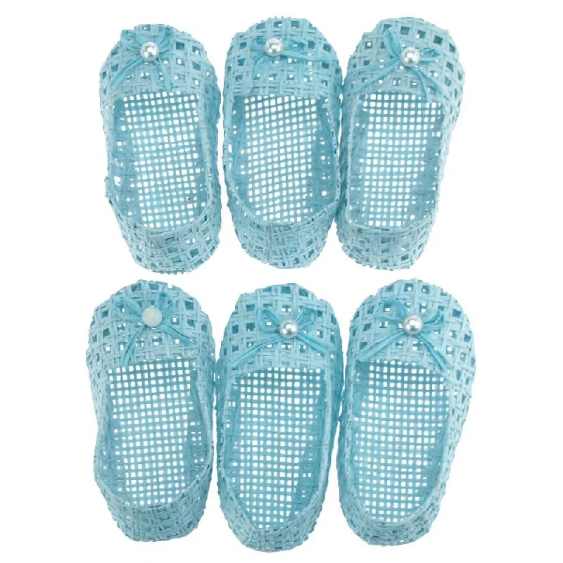 Metallic foil shopping and gift bags with holographic effects for festive occasionsMini Woven Favor Bags, Baby Shoes, Blue, 3-Inch, 6-Piece Metallic foil shopping and gift bags with holographic effects for festive occasionsMini Woven Favor Bags, Baby Shoes, Blue, 3-Inch, 6-Piece