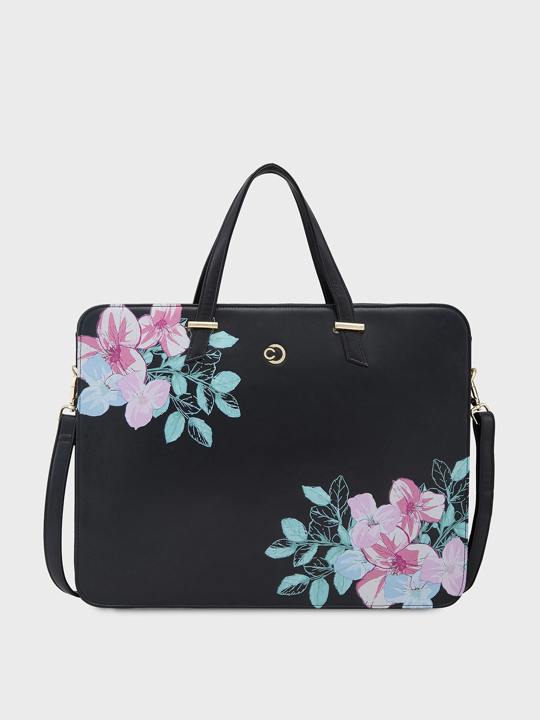 Military-style laptop bag with MOLLE webbing for attaching extra gearCaprese Shanaya Laptop Bag Large Printed Black Military-style laptop bag with MOLLE webbing for attaching extra gearCaprese Shanaya Laptop Bag Large Printed Black