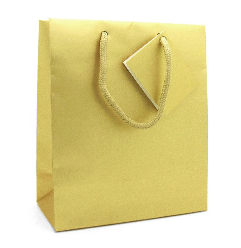 Quilted shopping and gift bags with a soft texture for delicate giftsCord Handled Gift Bags - Plain Gold Quilted shopping and gift bags with a soft texture for delicate giftsCord Handled Gift Bags - Plain Gold