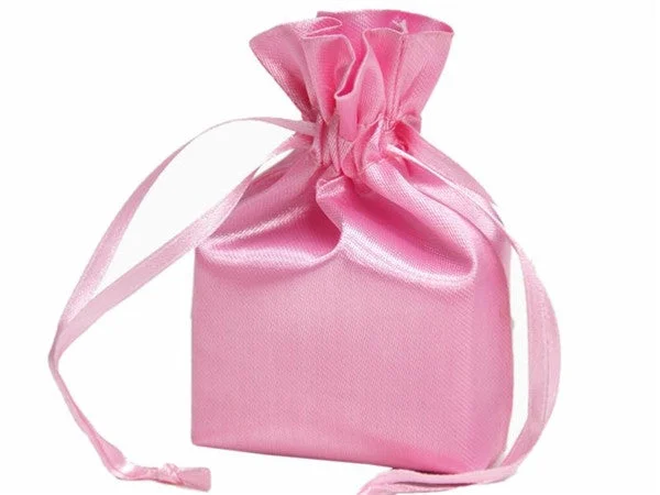 Hand - painted ceramic shopping and gift bags for artisanal gifts3X4 Pink Elegant Satin Bags - 12 pcs Hand - painted ceramic shopping and gift bags for artisanal gifts3X4 Pink Elegant Satin Bags - 12 pcs