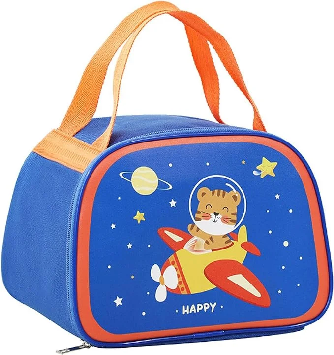 Lunch bags with a reflective exterior for increased visibilityCartoon Space Tiger Design Small Lunch Bag for Kids Lunch bags with a reflective exterior for increased visibilityCartoon Space Tiger Design Small Lunch Bag for Kids