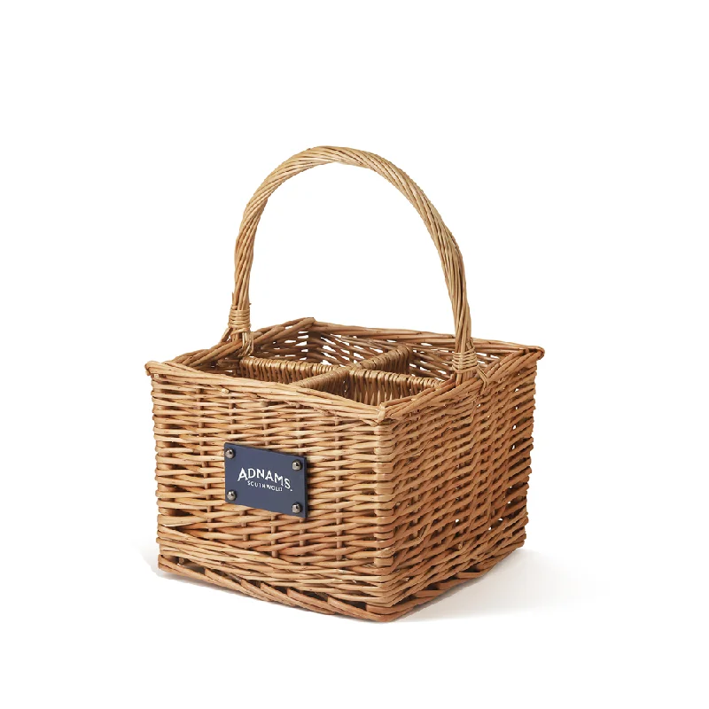 Quilted shopping and gift bags with a soft texture for delicate giftsAdnams Four-Bottle Wicker Wine Carrier Quilted shopping and gift bags with a soft texture for delicate giftsAdnams Four-Bottle Wicker Wine Carrier