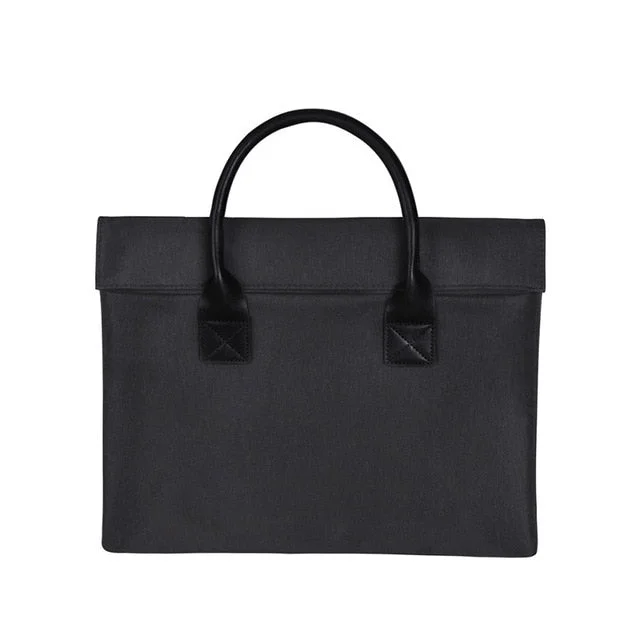 Vintage-style canvas laptop bag with brass hardware for a classic lookBriefcase Laptop Bag for Women 13-inch