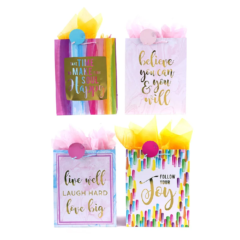 Waterproof nylon shopping and gift bags for outdoor giftsLarge Rainbow Inspiration Hot Stamp Bags, 4 Designs Waterproof nylon shopping and gift bags for outdoor giftsLarge Rainbow Inspiration Hot Stamp Bags, 4 Designs
