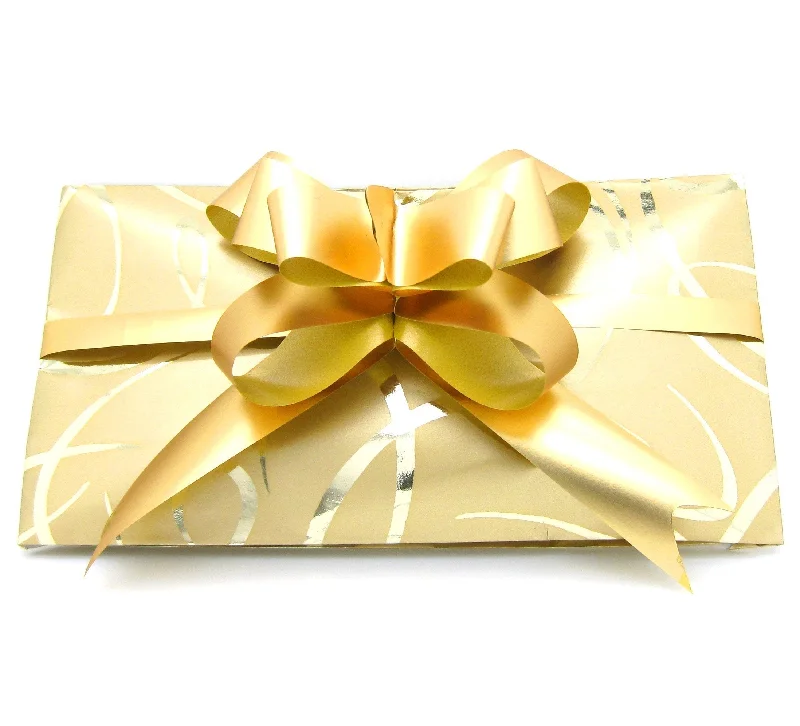 Transparent PVC shopping and gift bags with a decorative ribbon for visibility of contentsPleated Envelope Gift Bags - Gold Transparent PVC shopping and gift bags with a decorative ribbon for visibility of contentsPleated Envelope Gift Bags - Gold