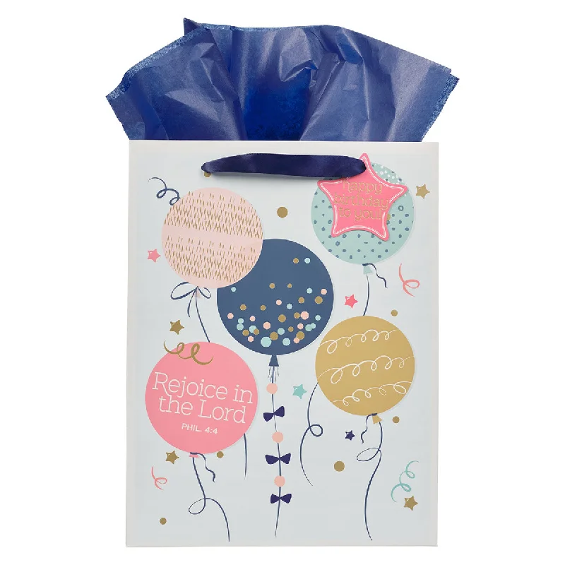 Eco - friendly bamboo shopping and gift bags for sustainable giftingRejoice In The Lord Large Portrait Gift Bag with Gift Tag Eco - friendly bamboo shopping and gift bags for sustainable giftingRejoice In The Lord Large Portrait Gift Bag with Gift Tag