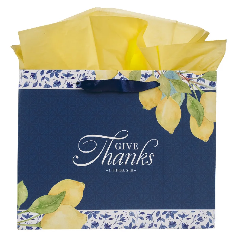 Large - capacity plastic shopping and gift bags with reinforced handles for bulk purchasesGive Thanks Large Landscape Gift Bag with Gift Tag Large - capacity plastic shopping and gift bags with reinforced handles for bulk purchasesGive Thanks Large Landscape Gift Bag with Gift Tag