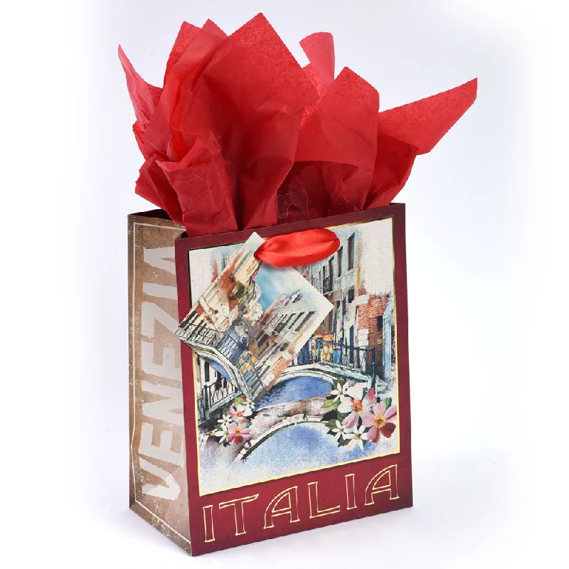 Eco - friendly bamboo shopping and gift bags for sustainable giftingMedio (Medium) Venezia Glitter Hot Stamp Matte Bag, 1 Design Eco - friendly bamboo shopping and gift bags for sustainable giftingMedio (Medium) Venezia Glitter Hot Stamp Matte Bag, 1 Design