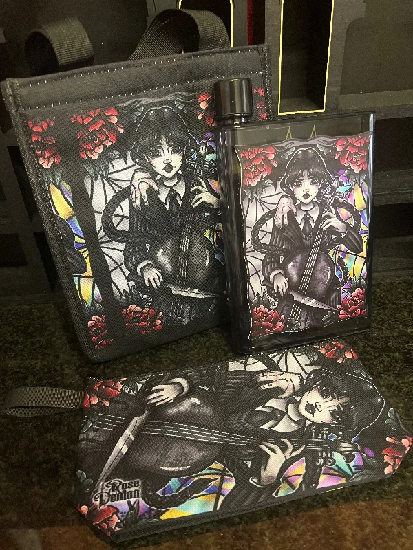 Insulated stainless - steel lunch bags with leak - proof lining for school kidsWEDNESDAY - lunch / pencil case set Insulated stainless - steel lunch bags with leak - proof lining for school kidsWEDNESDAY - lunch / pencil case set