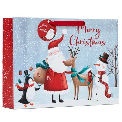 Quilted shopping and gift bags with a soft texture for delicate giftsChristmas Gift Bag - Extra Large Winter Wonderland Quilted shopping and gift bags with a soft texture for delicate giftsChristmas Gift Bag - Extra Large Winter Wonderland