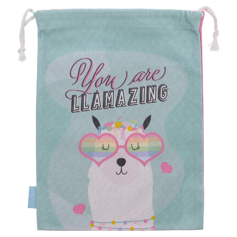Transparent PVC shopping and gift bags with a decorative ribbon for visibility of contentsYou Are Llamazing Large Cotton Drawstring Bag Transparent PVC shopping and gift bags with a decorative ribbon for visibility of contentsYou Are Llamazing Large Cotton Drawstring Bag
