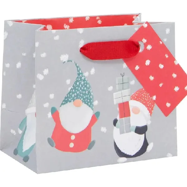 Miniature shopping and gift bags made of satin for small trinkets and jewelryTiny Gnomes Gift Bag Miniature shopping and gift bags made of satin for small trinkets and jewelryTiny Gnomes Gift Bag