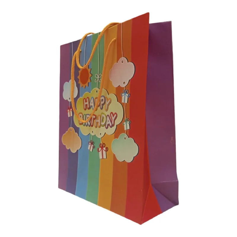 Floral - printed shopping and gift bags with a drawstring top for a feminine lookGift Bag M (C) Floral - printed shopping and gift bags with a drawstring top for a feminine lookGift Bag M (C)