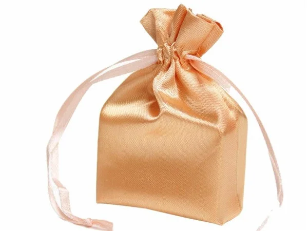 Reusable canvas shopping and gift bags with custom - printed logos for corporate gifts5x7 Peach Elegant Satin Bags - 12 pcs Reusable canvas shopping and gift bags with custom - printed logos for corporate gifts5x7 Peach Elegant Satin Bags - 12 pcs