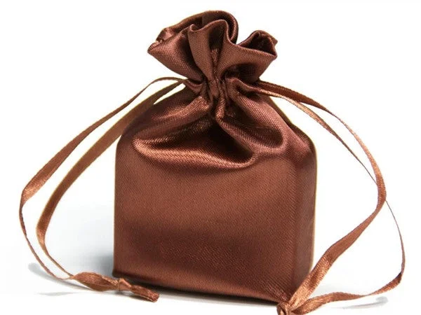 Sparkly sequined shopping and gift bags for glamorous events4x6 Chocolate Elegant Satin Bags - 12 pcs Sparkly sequined shopping and gift bags for glamorous events4x6 Chocolate Elegant Satin Bags - 12 pcs