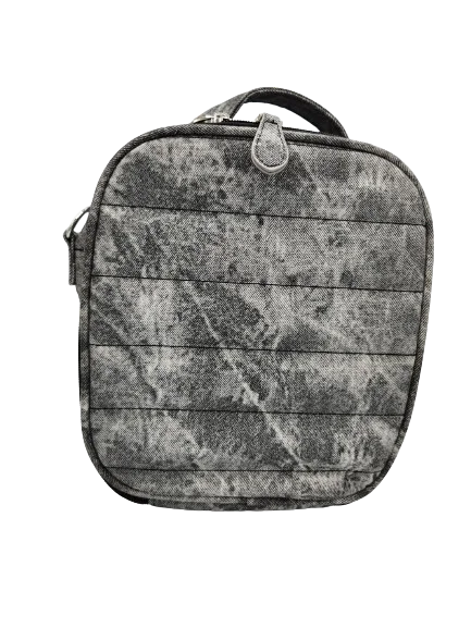 Military - style lunch bags with MOLLE webbing for attaching extra itemsTie Dye Denim Black Lunchbox Military - style lunch bags with MOLLE webbing for attaching extra itemsTie Dye Denim Black Lunchbox