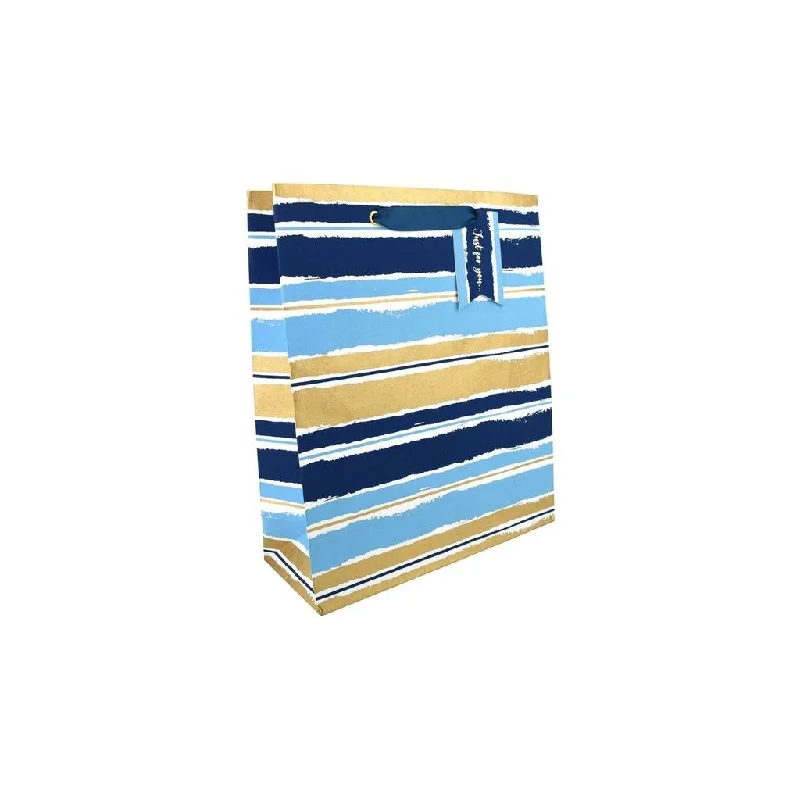 Floral - printed shopping and gift bags with a drawstring top for a feminine lookPainterly Blue Large Gift Bag Floral - printed shopping and gift bags with a drawstring top for a feminine lookPainterly Blue Large Gift Bag