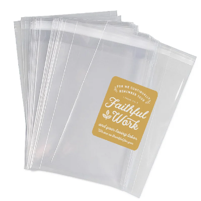 Hand - painted ceramic shopping and gift bags for artisanal gifts50 Pack Clear Bags for Gifting : Continually thankful for your faithful work:) Hand - painted ceramic shopping and gift bags for artisanal gifts50 Pack Clear Bags for Gifting : Continually thankful for your faithful work:)