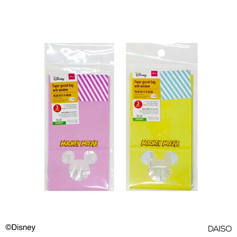 Leatherette shopping and gift bags with a zipper closure for securityPaper gusset bag with window Mickey Mouse Leatherette shopping and gift bags with a zipper closure for securityPaper gusset bag with window Mickey Mouse