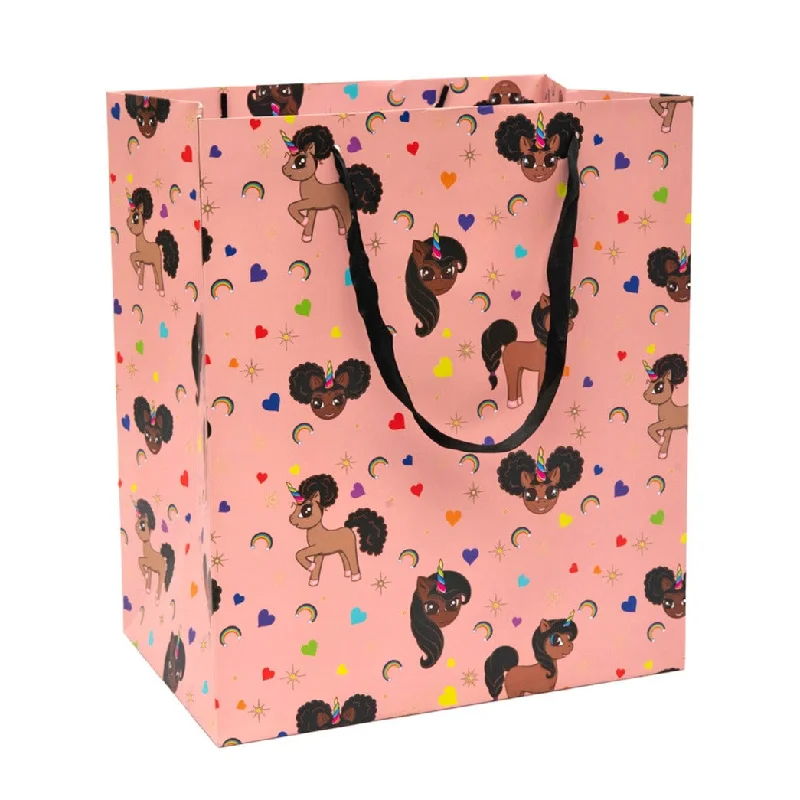 Eco - friendly bamboo shopping and gift bags for sustainable giftingGift Bag - Pink Signature Print Small Vertical Eco - friendly bamboo shopping and gift bags for sustainable giftingGift Bag - Pink Signature Print Small Vertical