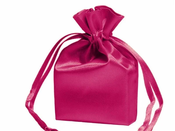 Sparkly sequined shopping and gift bags for glamorous events5x7 Fushia Elegant Satin Bags - 12 pcs Sparkly sequined shopping and gift bags for glamorous events5x7 Fushia Elegant Satin Bags - 12 pcs