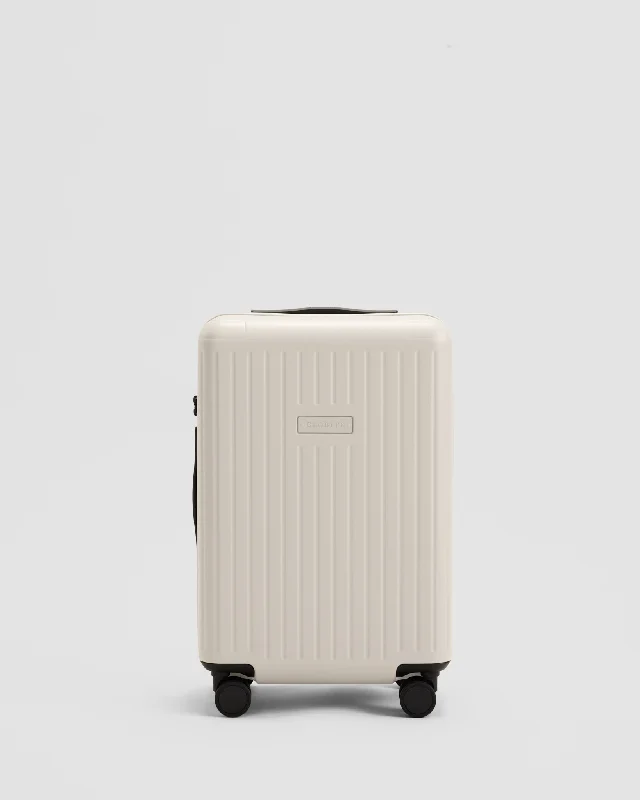 Smart travel bag with integrated GPS tracker for lost item recoveryCarry On Expandable Suitcase - Moonbeam