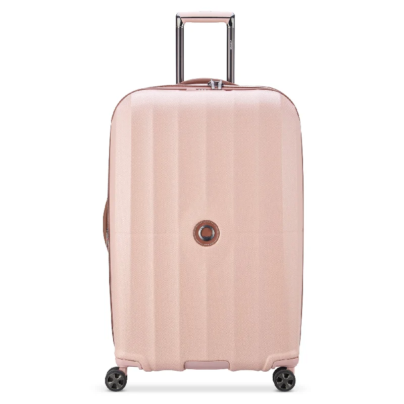 Soft - sided travel bag with reinforced corners for durabilityDelsey St Tropez Large Checked Expandable Spinner Soft - sided travel bag with reinforced corners for durabilityDelsey St Tropez Large Checked Expandable Spinner