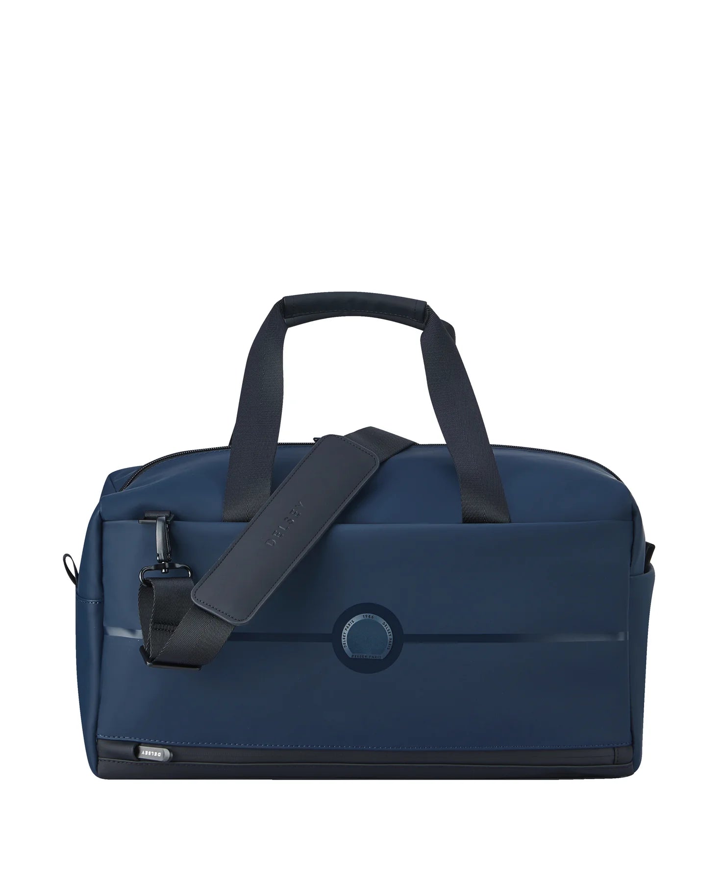 Rolling travel bag with adjustable telescopic handle for different user heightsDelsey Turenne Soft Carry-On Duffel - Navy Rolling travel bag with adjustable telescopic handle for different user heightsDelsey Turenne Soft Carry-On Duffel - Navy
