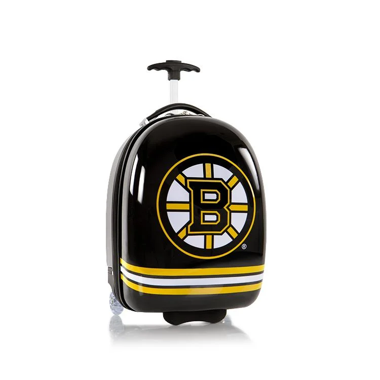 Leather luggage handles for a comfortable and stylish gripNHL Kids Luggage 18" - Boston Bruins Leather luggage handles for a comfortable and stylish gripNHL Kids Luggage 18" - Boston Bruins