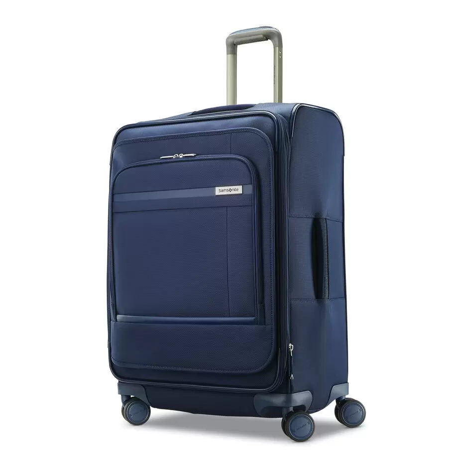 Compact carry - on travel bag with spinner wheels for easy maneuvering in airportsSamsonite Insignis Medium 25" Expandable Spinner Compact carry - on travel bag with spinner wheels for easy maneuvering in airportsSamsonite Insignis Medium 25" Expandable Spinner