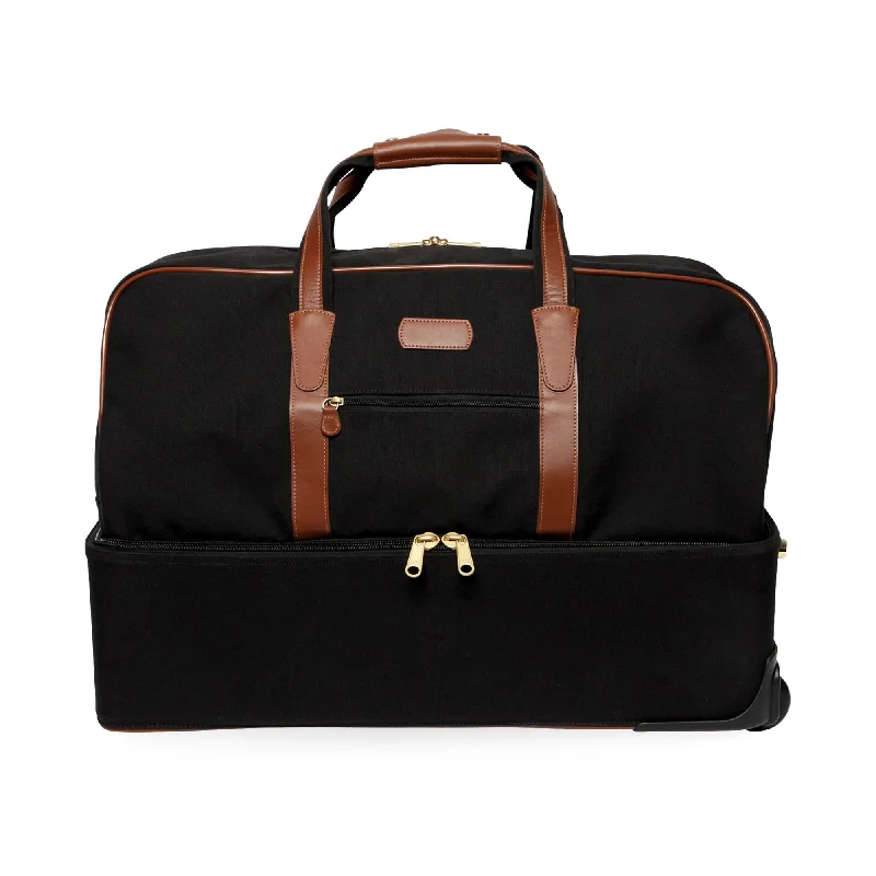 Smart travel bag with integrated GPS tracker for lost item recoveryLARGE WHEELED DUFFLE Smart travel bag with integrated GPS tracker for lost item recoveryLARGE WHEELED DUFFLE
