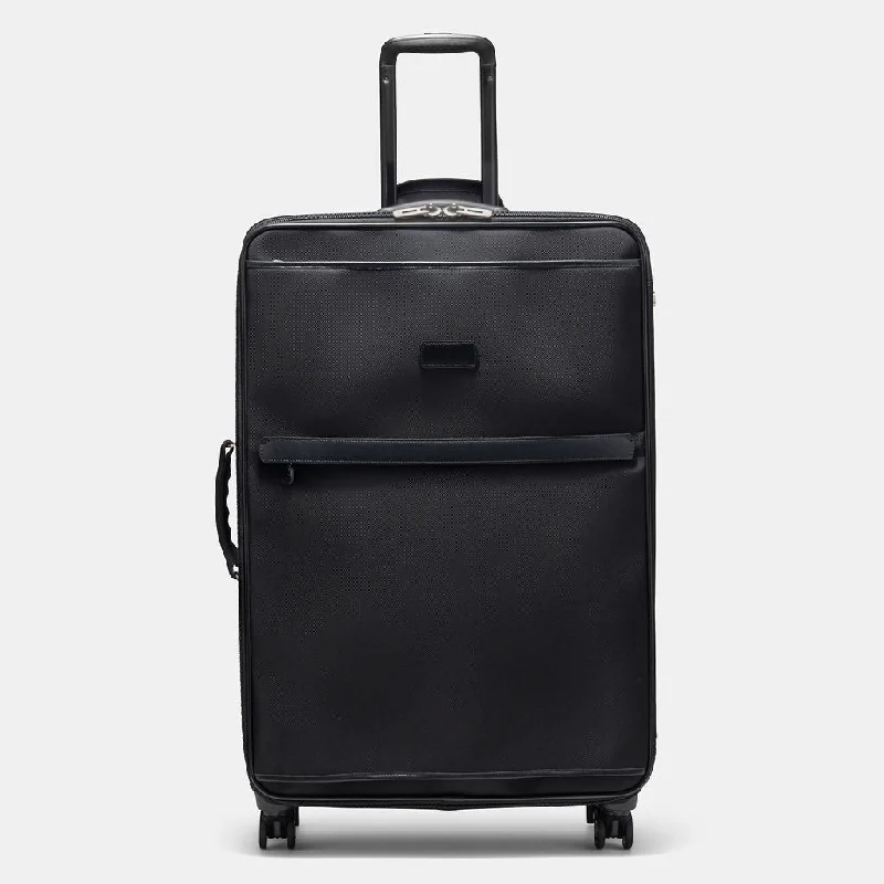 Compact carry - on travel bag with spinner wheels for easy maneuvering in airports31" LIGHTWEIGHT WHEELED CASE WITH 4 WHEELS Compact carry - on travel bag with spinner wheels for easy maneuvering in airports31" LIGHTWEIGHT WHEELED CASE WITH 4 WHEELS