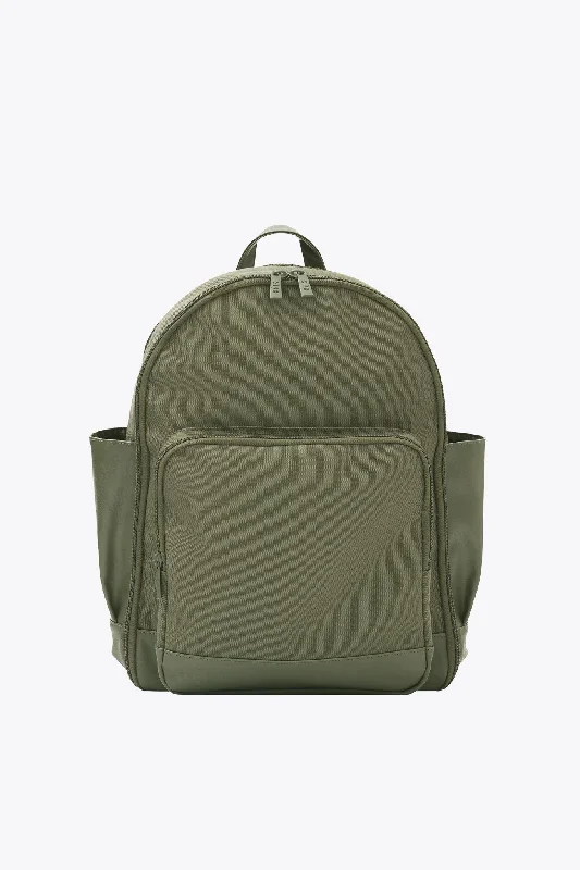 Soft - sided travel bag with reinforced corners for durabilityThe Backpack in Olive Soft - sided travel bag with reinforced corners for durabilityThe Backpack in Olive