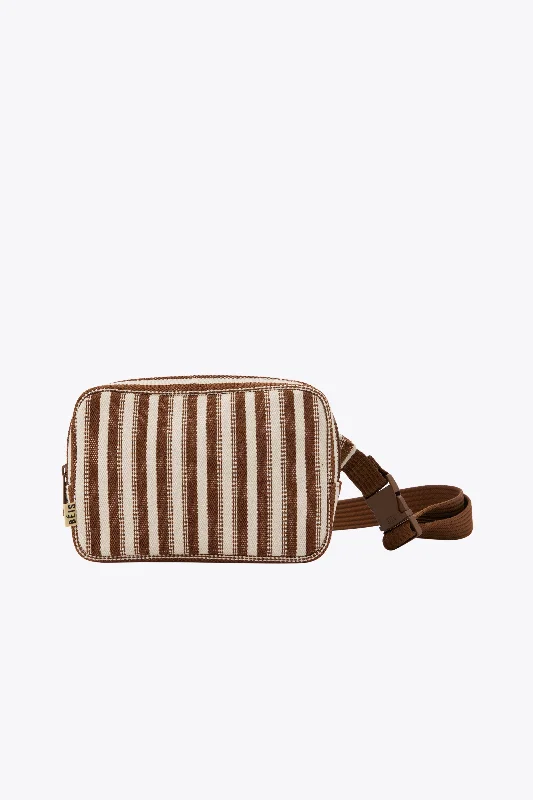 Compact carry - on travel bag with spinner wheels for easy maneuvering in airportsThe Belt Bag in Maple Stripe Compact carry - on travel bag with spinner wheels for easy maneuvering in airportsThe Belt Bag in Maple Stripe