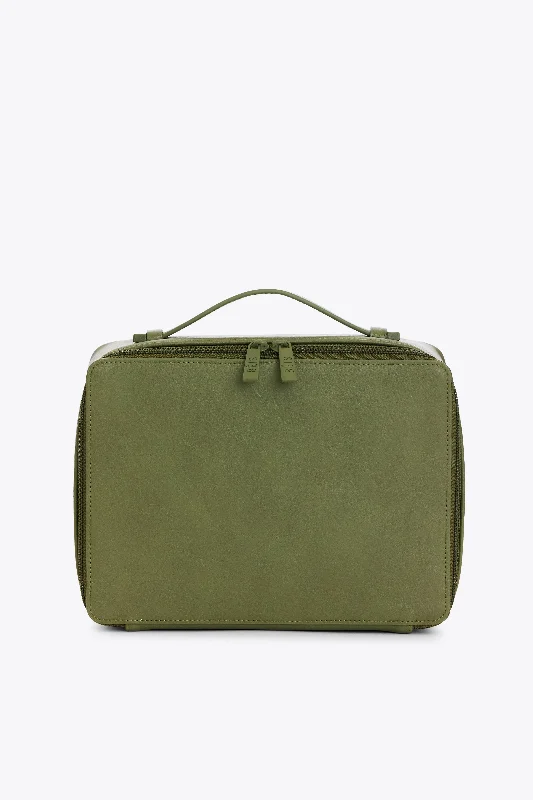TSA - compliant travel bag with built - in combination lock for airport securityThe Cosmetic Case in Olive TSA - compliant travel bag with built - in combination lock for airport securityThe Cosmetic Case in Olive